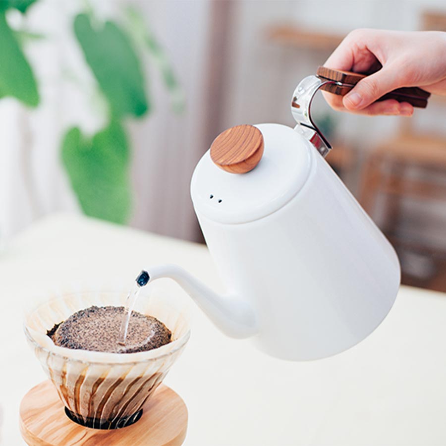 Hario Bona Witte Pour-Over Kettle Koffie Kenner