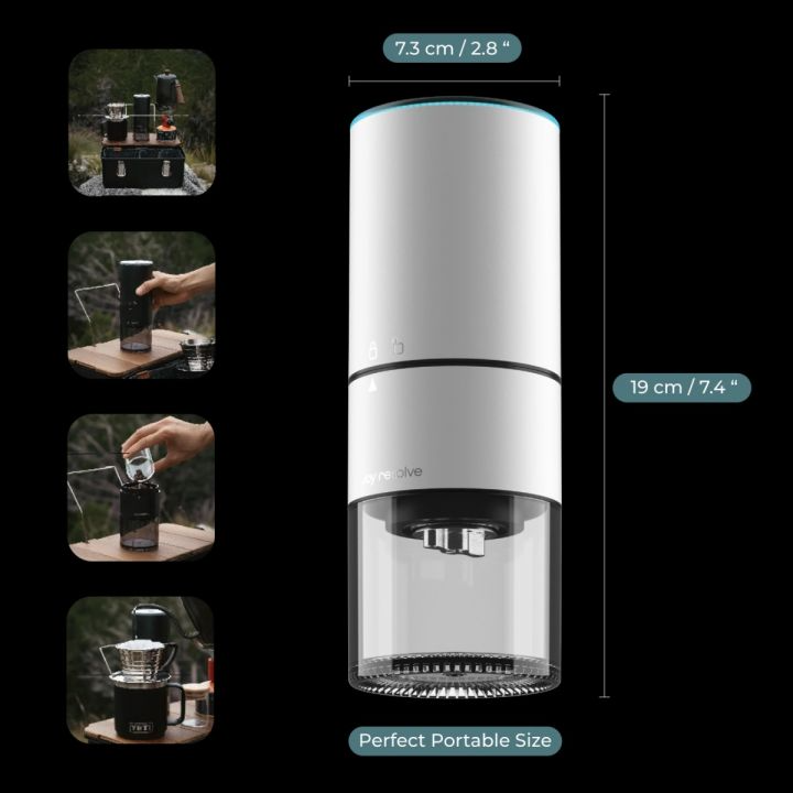 Joy Resolve Groove Koffiemolen Wit Koffie Kenner