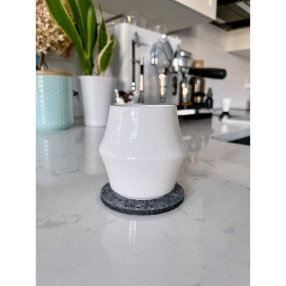 KRUVE - Cascade Espresso Double Walled Porcelain - Set van 2 (Wit/Zwart) Kruve