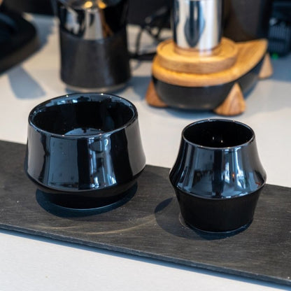 KRUVE - Cascade Espresso Double Walled Porcelain - Set van 2 (Wit/Zwart) Kruve