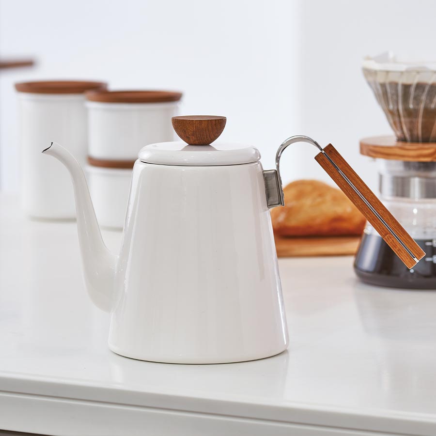 Hario Bona Witte Pour-Over Kettle Koffie Kenner