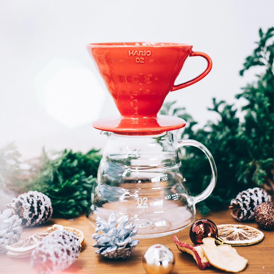 Hario V60 Ceramic Coffee Dripper Rood HARIO