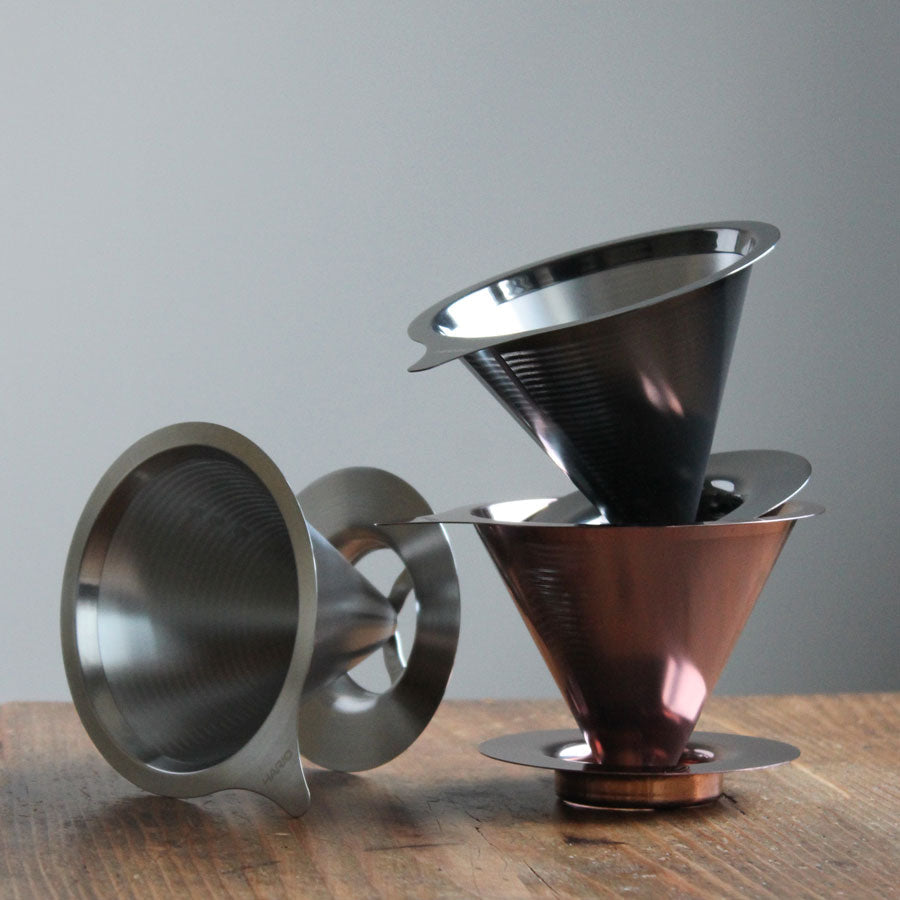 Hario Double Mesh Metalen Dripper Koffie Kenner
