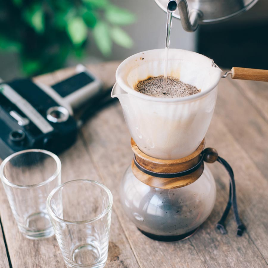 Hario Drip Pot 480ml Olijfhout Koffie Kenner