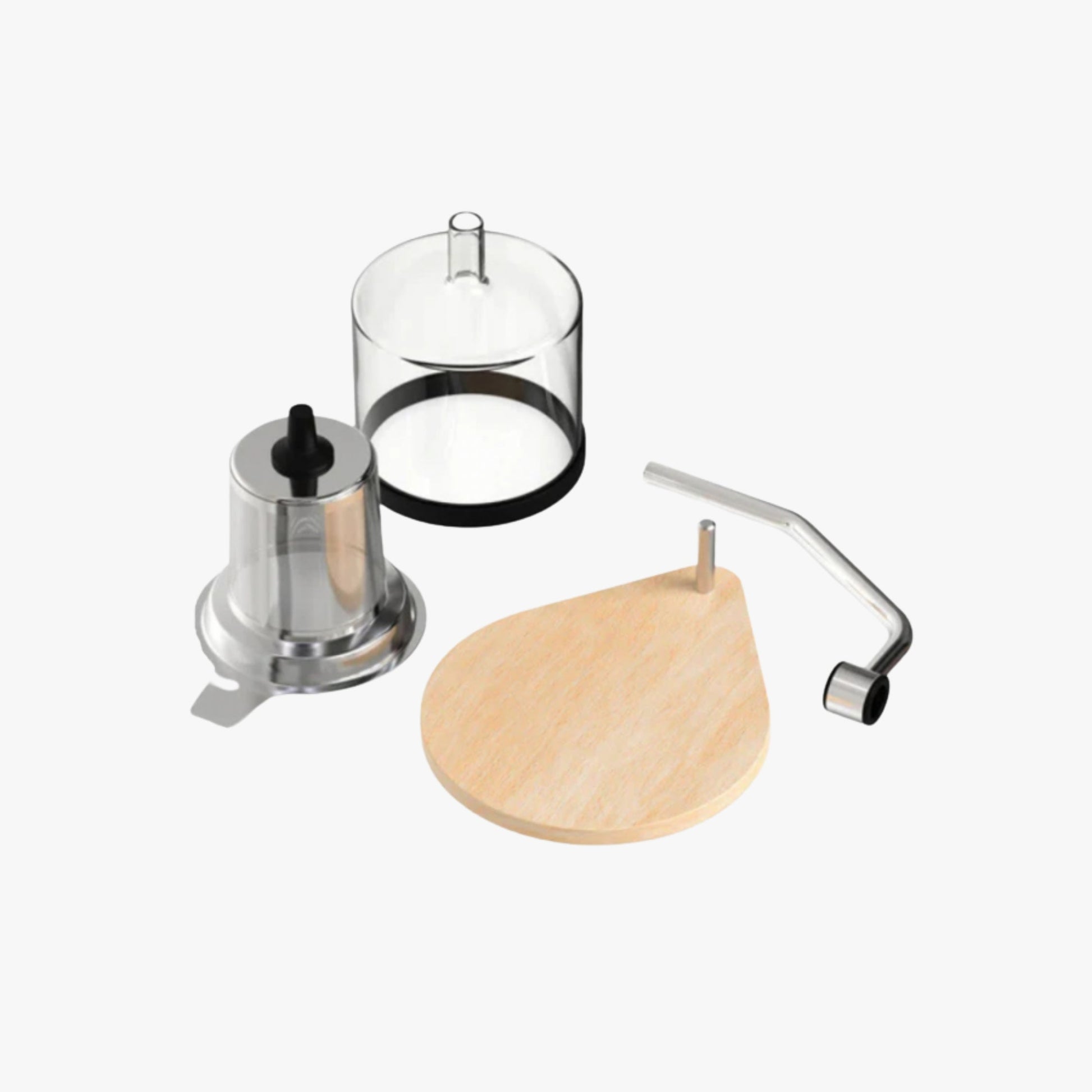 Joy Resolve Handmatige Koffie- en Theezetter – Rubberhout / Walnoot Basis Joy Resolve