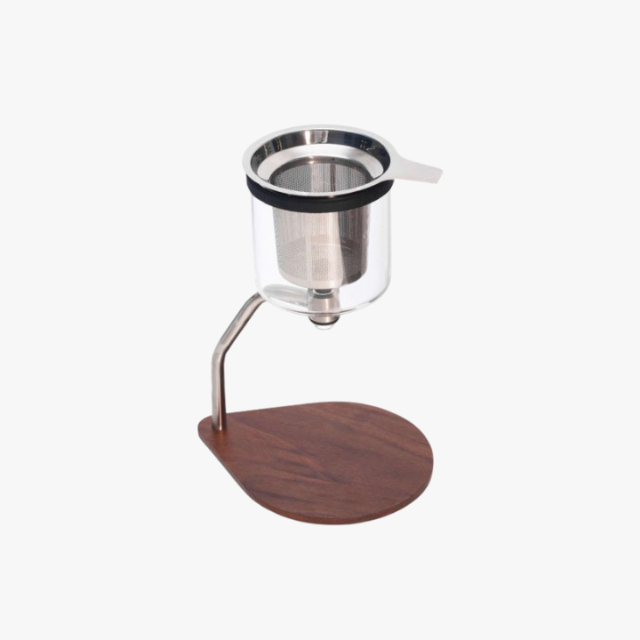 Joy Resolve Handmatige Koffie- en Theezetter – Rubberhout / Walnoot Basis Koffie Kenner