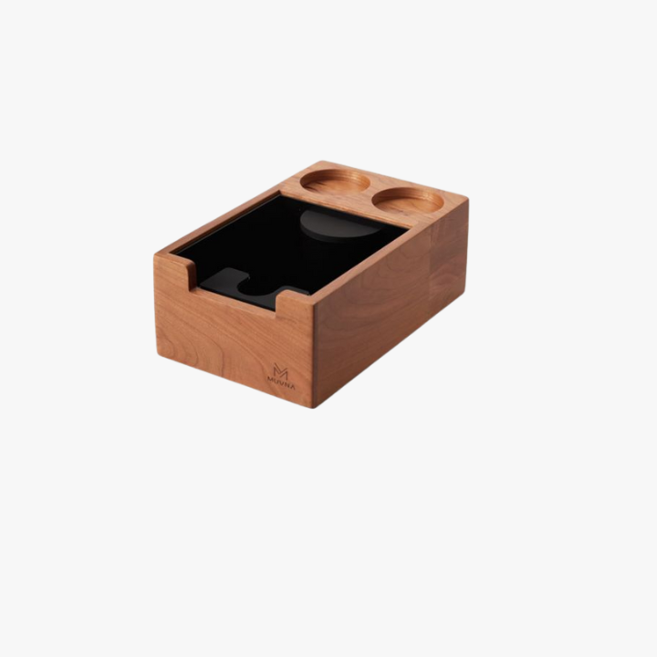 MUVNA - Multifunctionele klopbox + voet 58MM - Walnoot Koffie Kenner