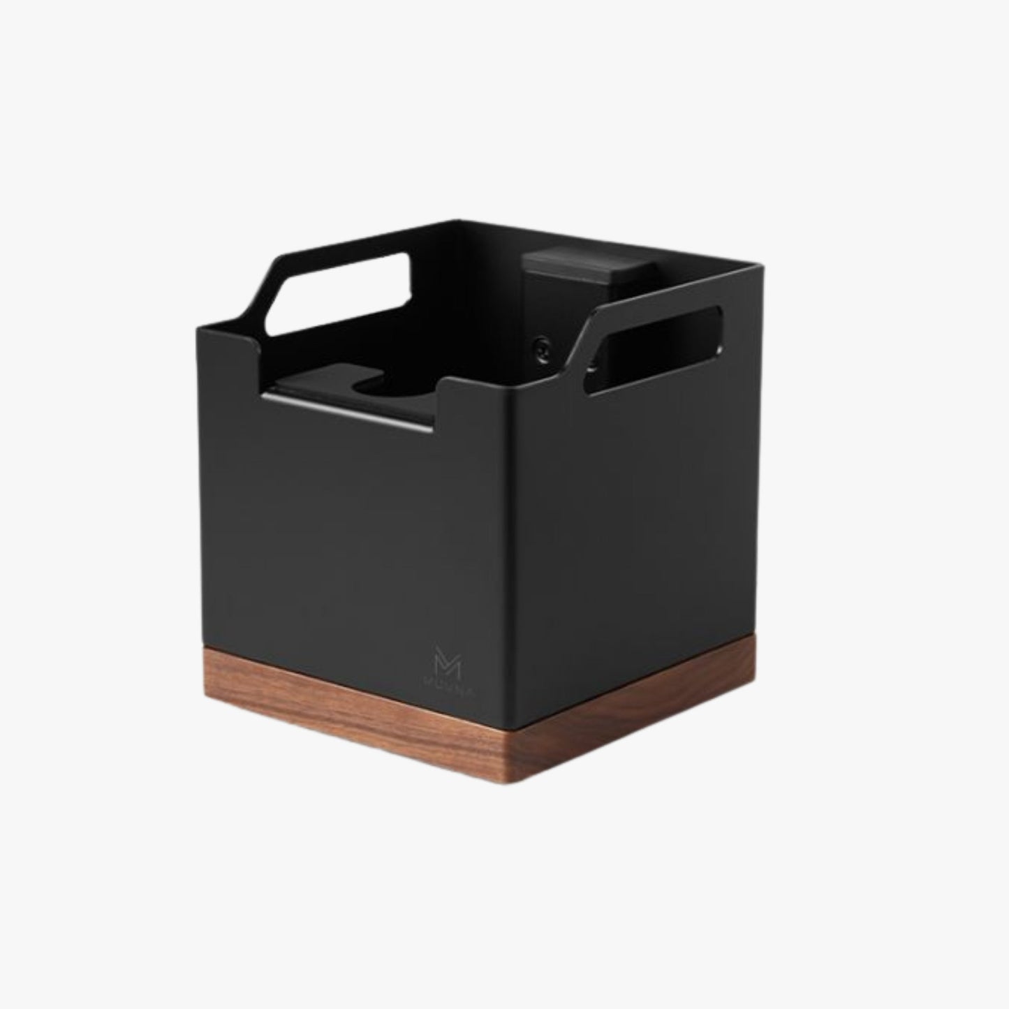 MUVNA - Vierkante klopbox - zwarte rozenhouten bodem Koffie Kenner