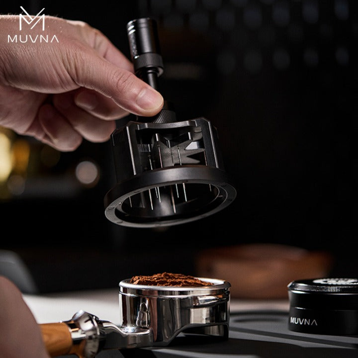 MUVNA - WDT Teemo Pro Naaldverdeler - zwart - 58 mm Koffie Kenner