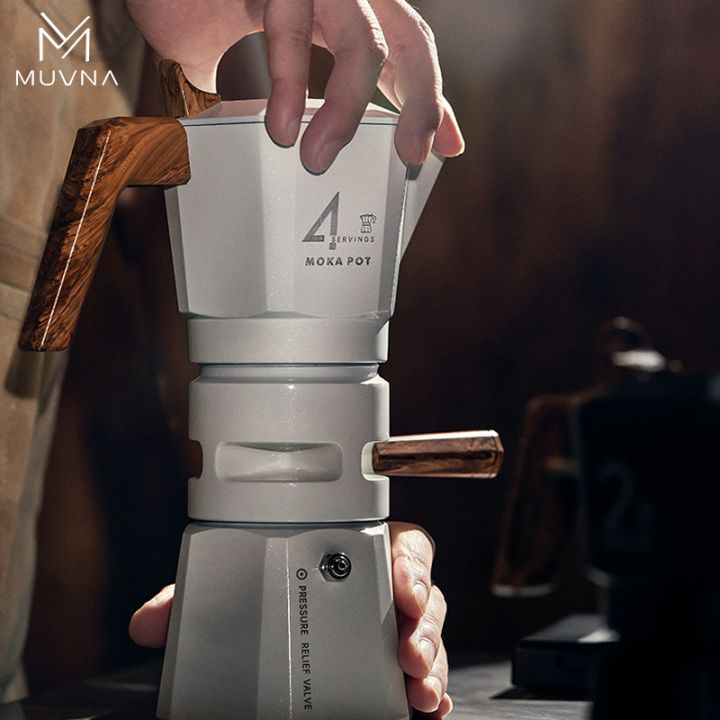 MUVNA Dubbele Klep Moka Pot Koffie Kenner