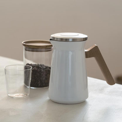 Hario Witte Stainless Thermal Pot Koffie Kenner