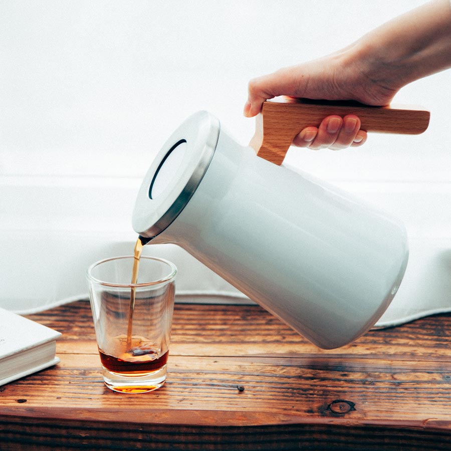 Hario Witte Stainless Thermal Pot Koffie Kenner