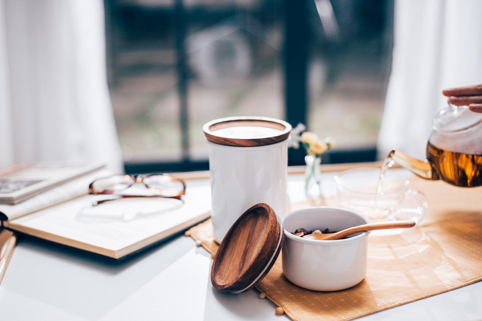 Hario Bona Emaille Thee Koffieblik HARIO