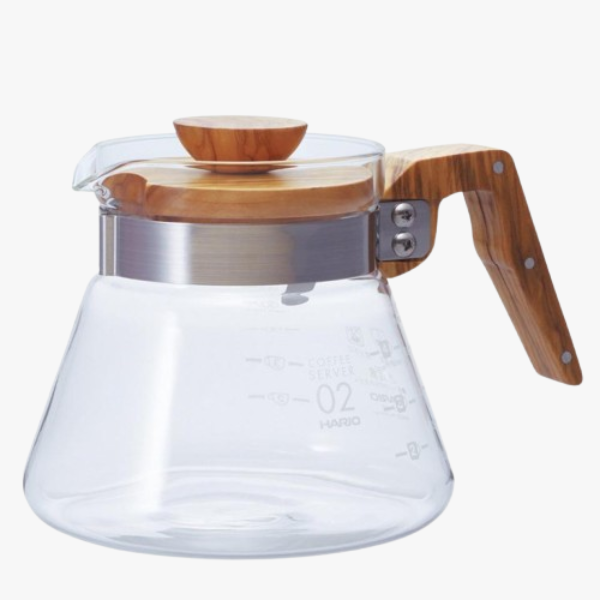 Hario Coffee Server met Olijfhouten Handgreep Koffie Kenner