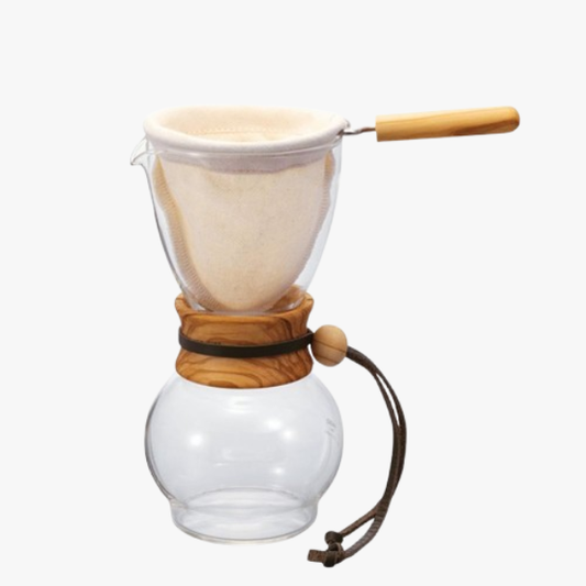 Hario Drip Pot 480ml Olijfhout Koffie Kenner