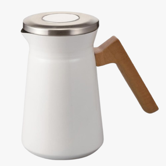 Hario Witte Stainless Thermal Pot Koffie Kenner