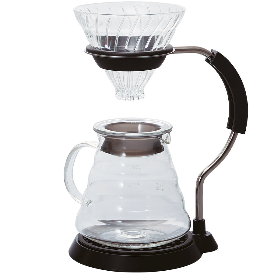 Hario V60 Arm Stand Glazen Druppelaarset 02 Koffie Kenner