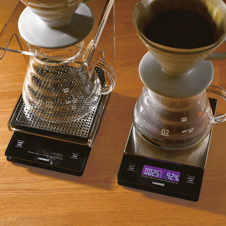 Hario V60 Metalen Drip Weegschaal Koffie Kenner