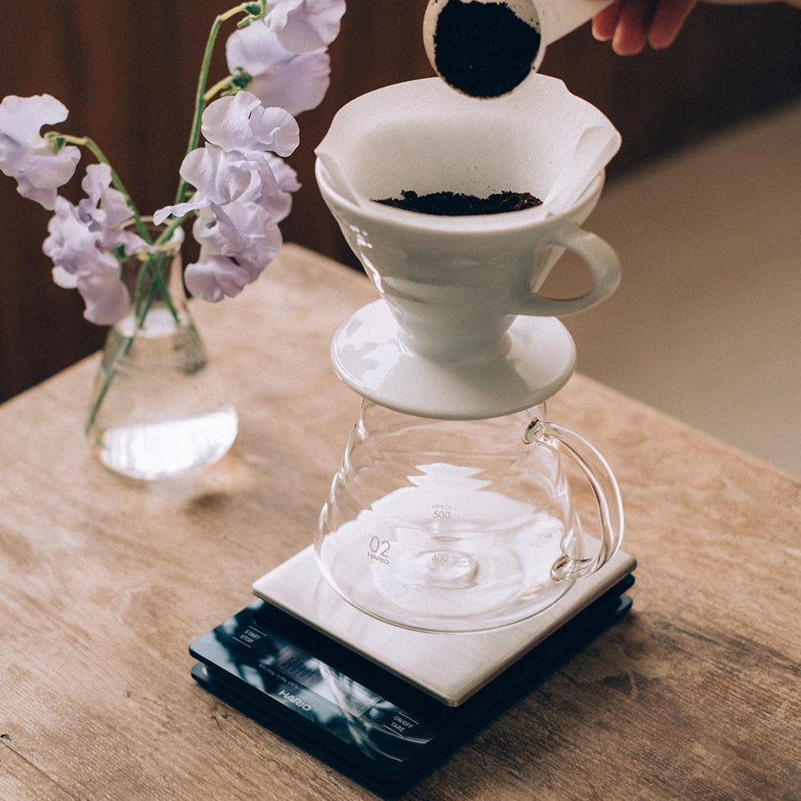 Hario V60 Metalen Drip Weegschaal Koffie Kenner
