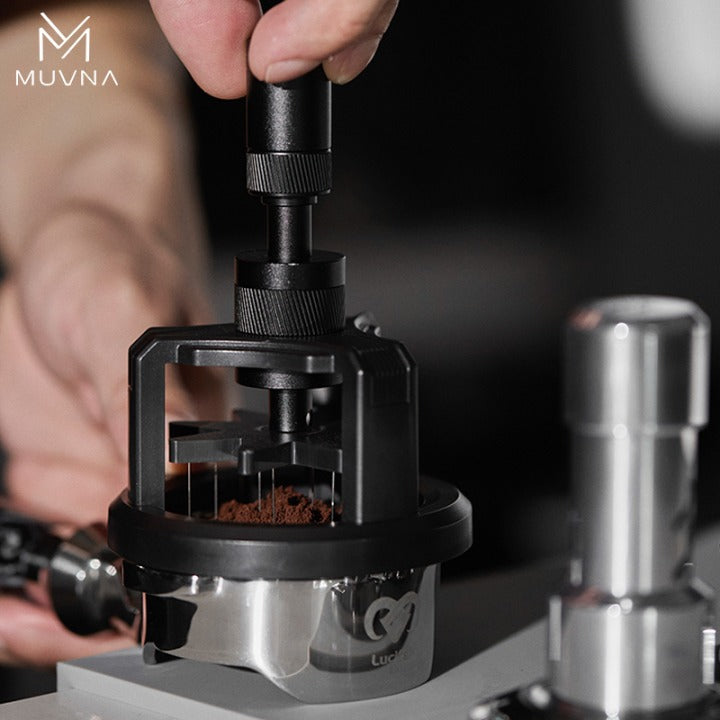 MUVNA - WDT Teemo Pro Naaldverdeler - zwart - 58 mm Koffie Kenner