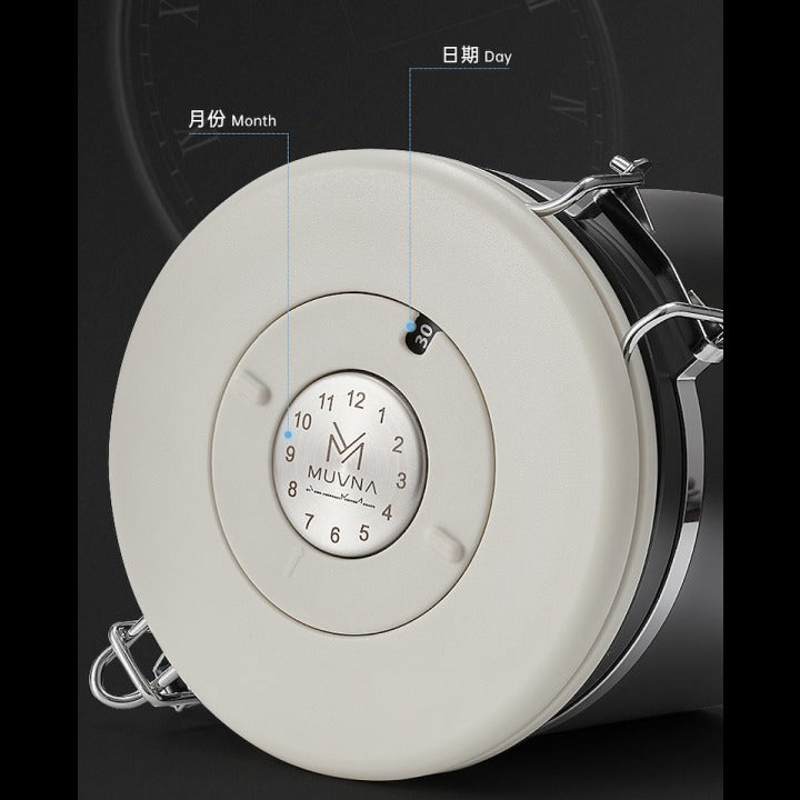 MUVNA - Koffiebewaarbus Matzwart 750g Koffie Kenner