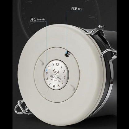 MUVNA - Koffiebewaarbus Matzwart 750g Koffie Kenner