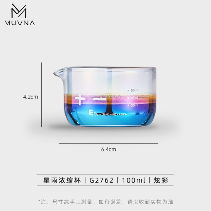 MUVNA - Xingyu espresso kopje kleurrijk glas 100ml MUVNA