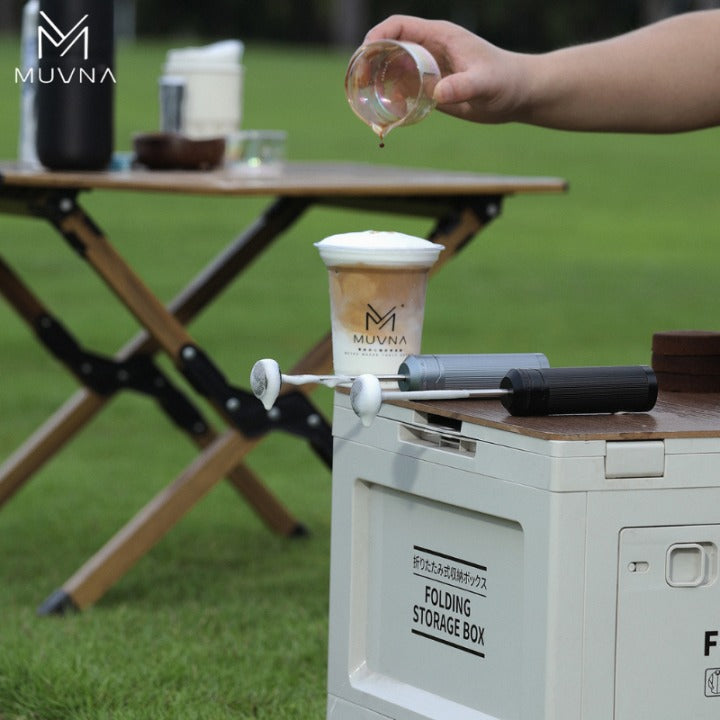 MUVNA - Pro Milk Frother Stick Grey - USB-C Koffie Kenner