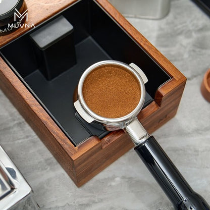 MUVNA - Multifunctionele klopbox + voet 58MM - Walnoot Koffie Kenner