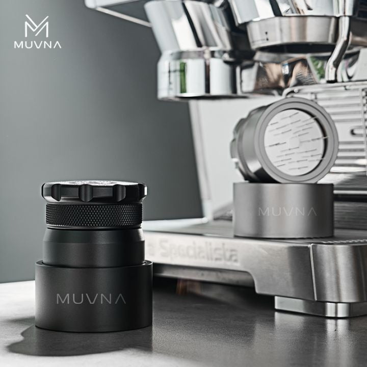 MUVNA WDT Naaldverdeler Derde Generatie met Basis - Zwart 58mm Koffie Kenner