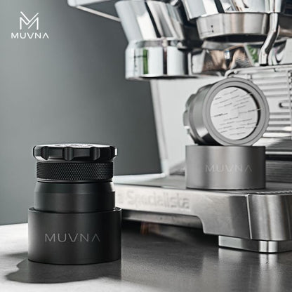 MUVNA WDT Naaldverdeler Derde Generatie met Basis - Zwart 58mm Koffie Kenner