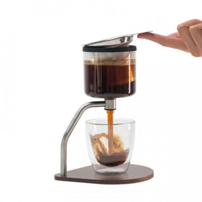 Joy Resolve Handmatige Koffie- en Theezetter – Rubberhout / Walnoot Basis Koffie Kenner