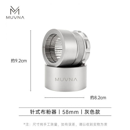 MUVNA WDT Naaldverdeler Derde Generatie met Basis - Zwart 58mm Koffie Kenner